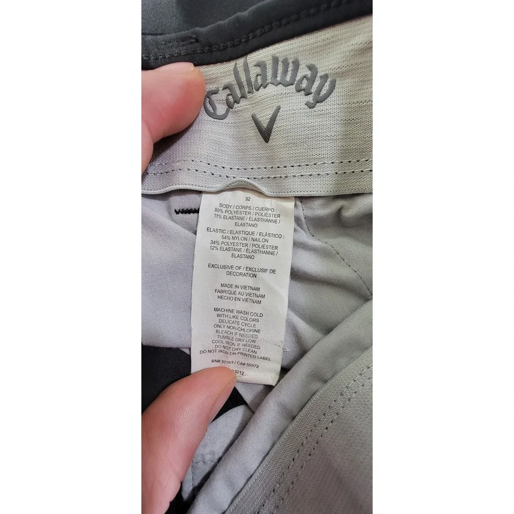 Callaway Mens Black Performance Golf Shorts Size 32 Stretch‎ Activewear